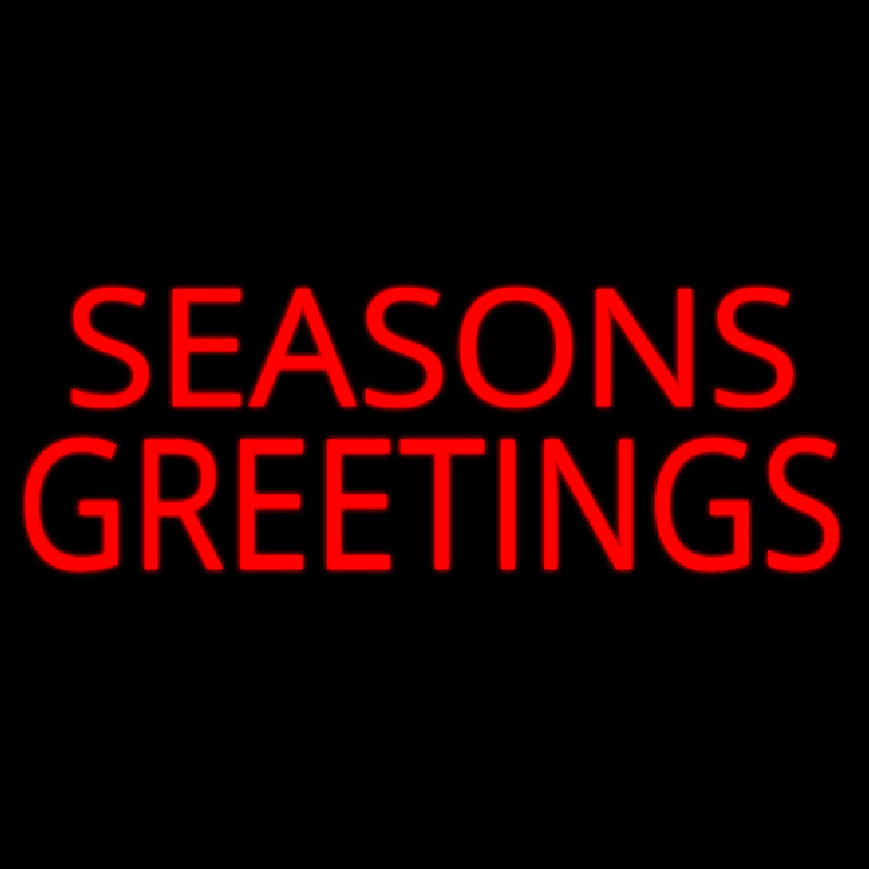 Custom Seasons Greetings Block Neon Sign USA