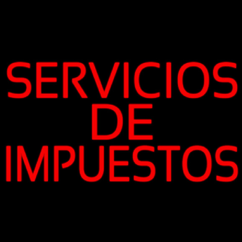 Custom Servicios De Impuestos Neon Sign USA