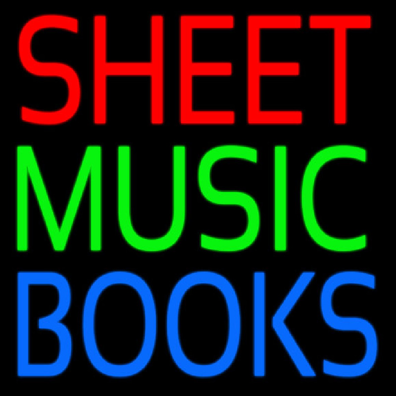 Custom Sheet Music Books 1 Neon Sign USA