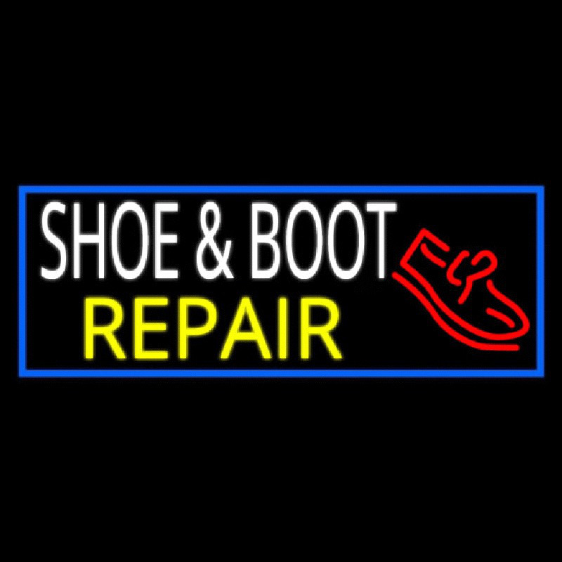 Custom Shoe And Boot Repair Neon Sign USA