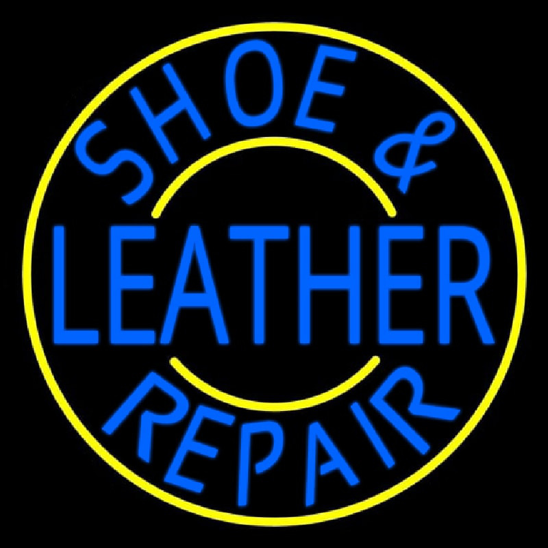 Custom Shoe And Leather Repair Neon Sign USA