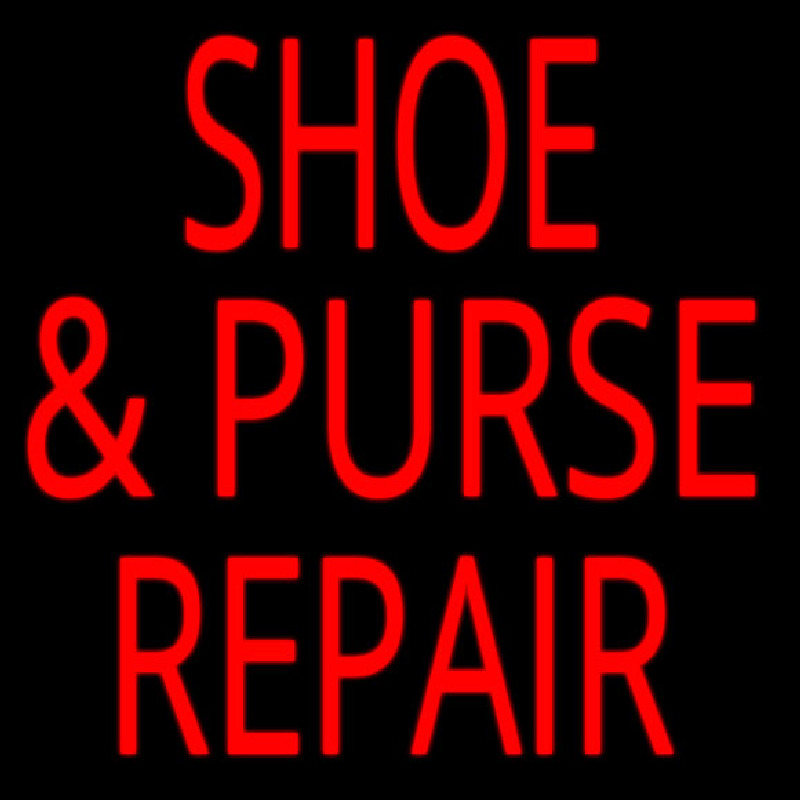 Custom Shoe Purse Repair Neon Sign USA