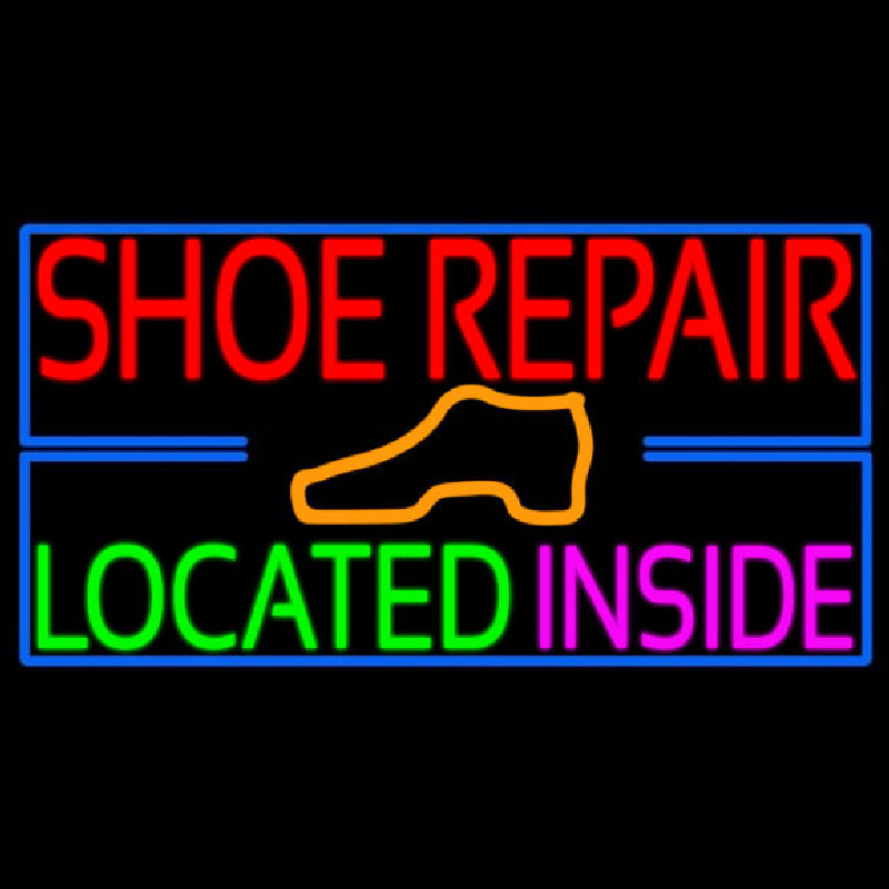 Custom Shoe Repair Located Inside Neon Sign
