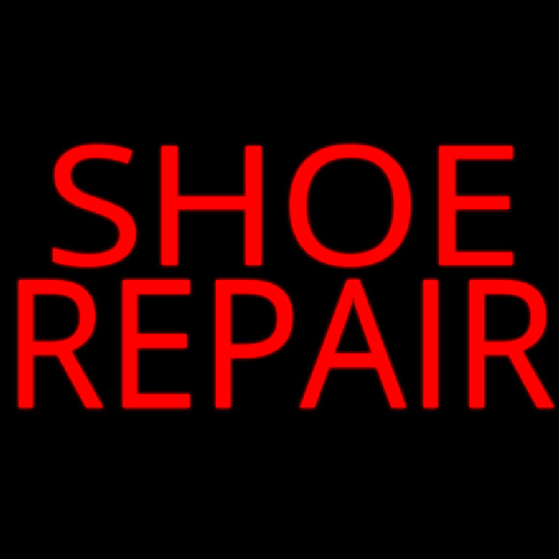 Custom Shoe Repair Red Neon Sign USA