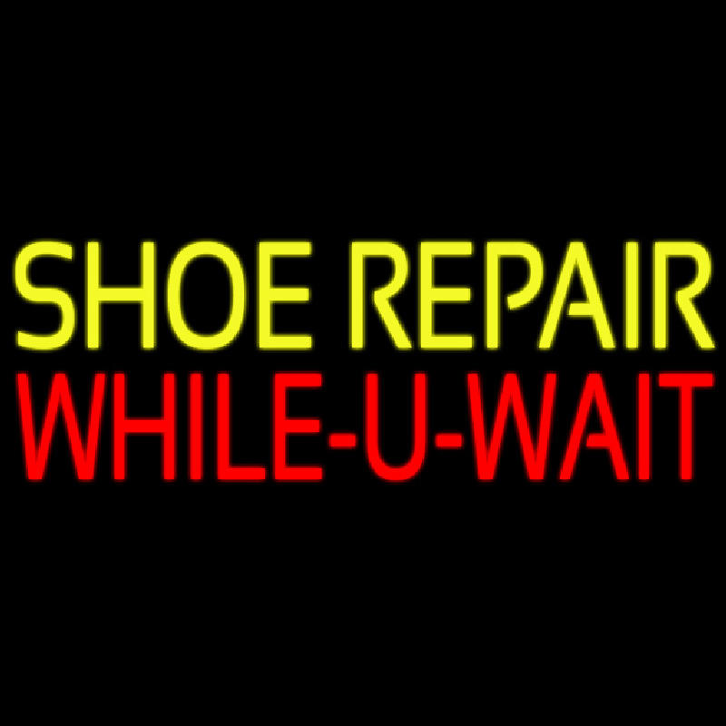 Custom Shoe Repair While You Wait Neon Sign USA