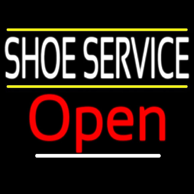 Custom Shoe Service Open Neon Sign USA