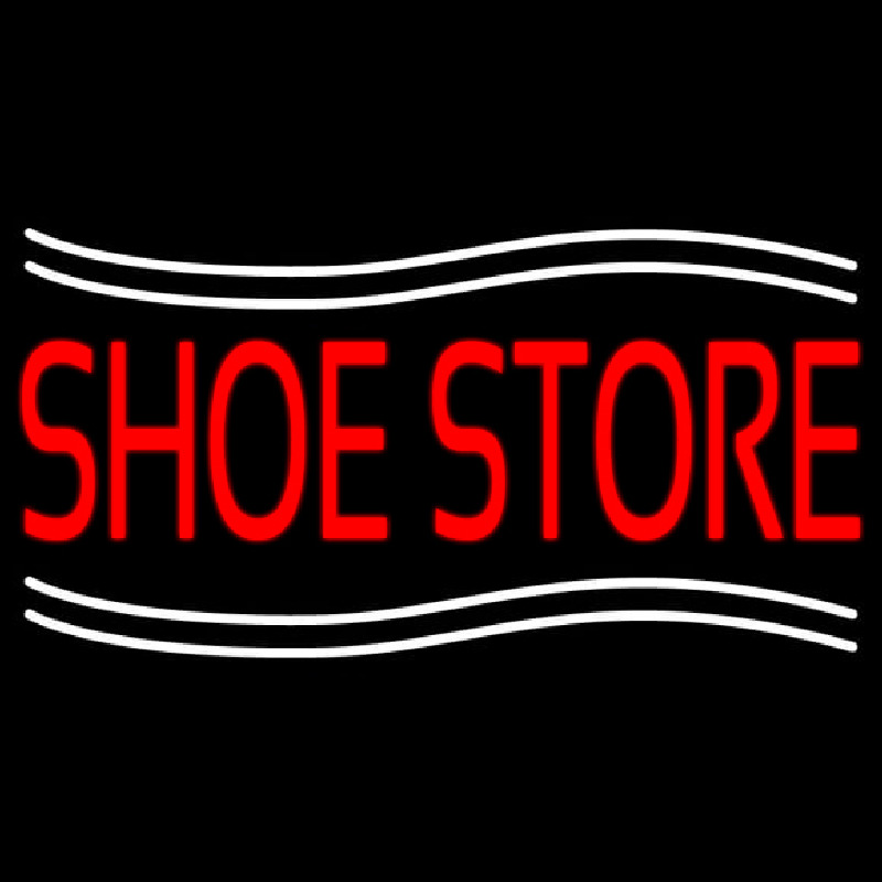 Custom Shoe Store With Line Neon Sign USA