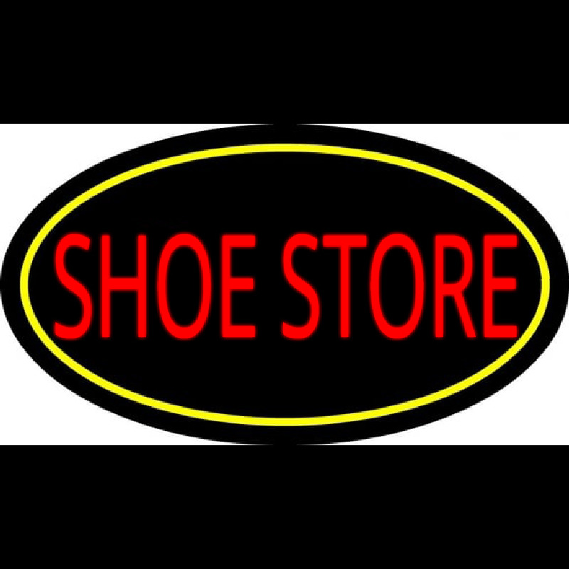 Custom Shoe Store With Oval Neon Sign USA