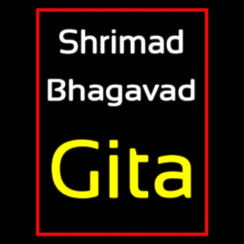 Custom Shrimad Bhagavad Gita With Border Neon Sign USA