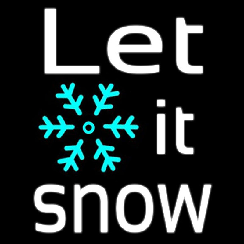 Custom Sign Let It Snow Neon Sign USA