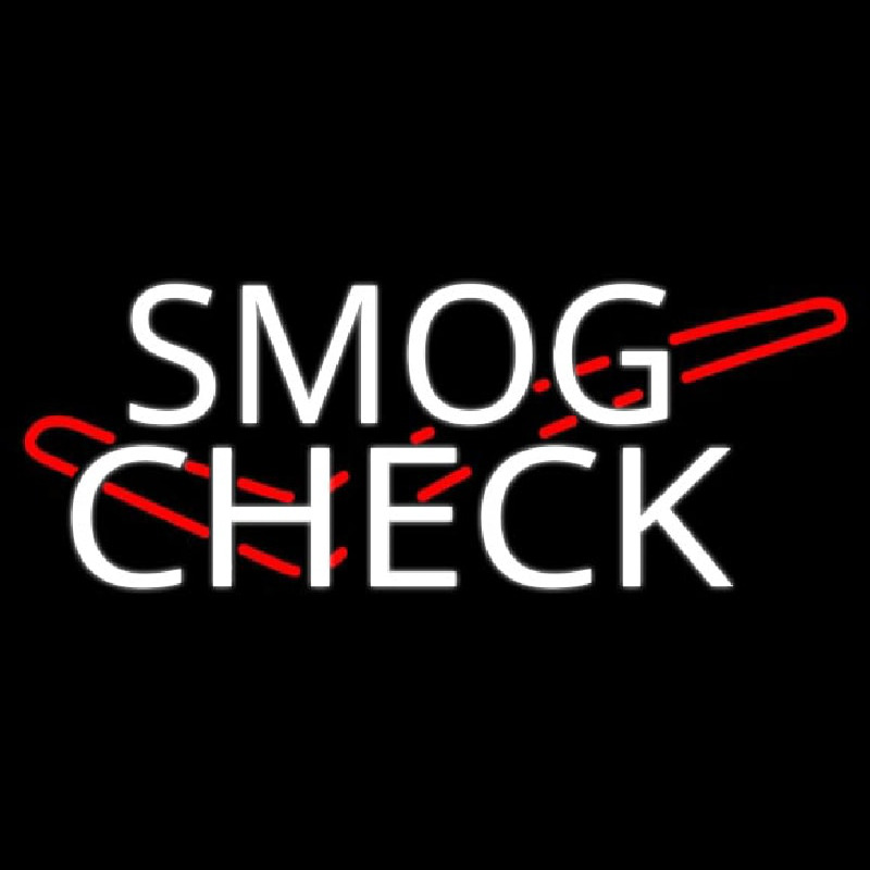 Custom Smog Check Logo Neon Sign USA