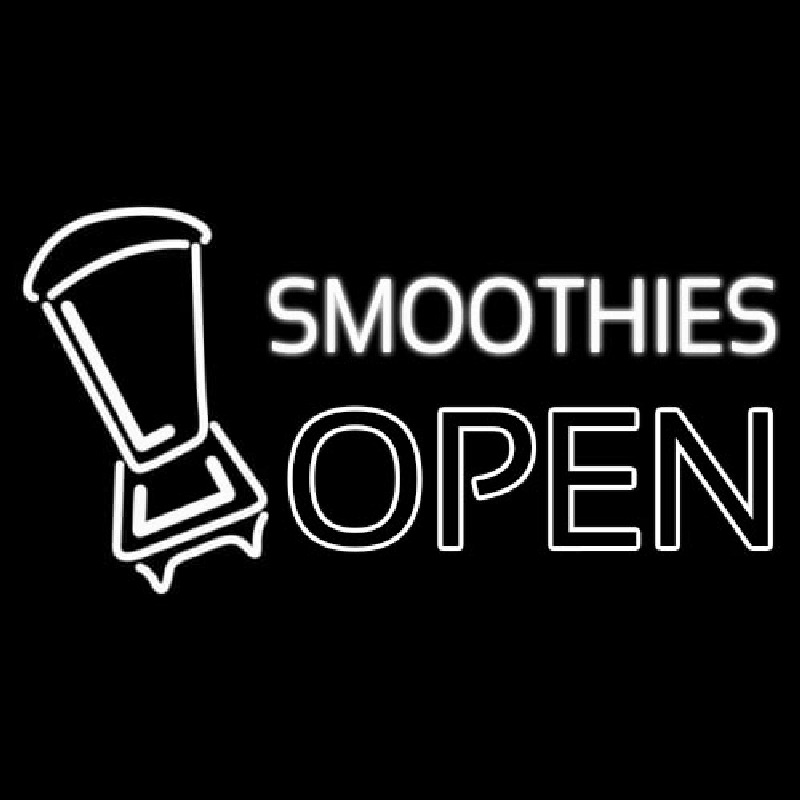 Custom Smoothies Open Neon Sign USA