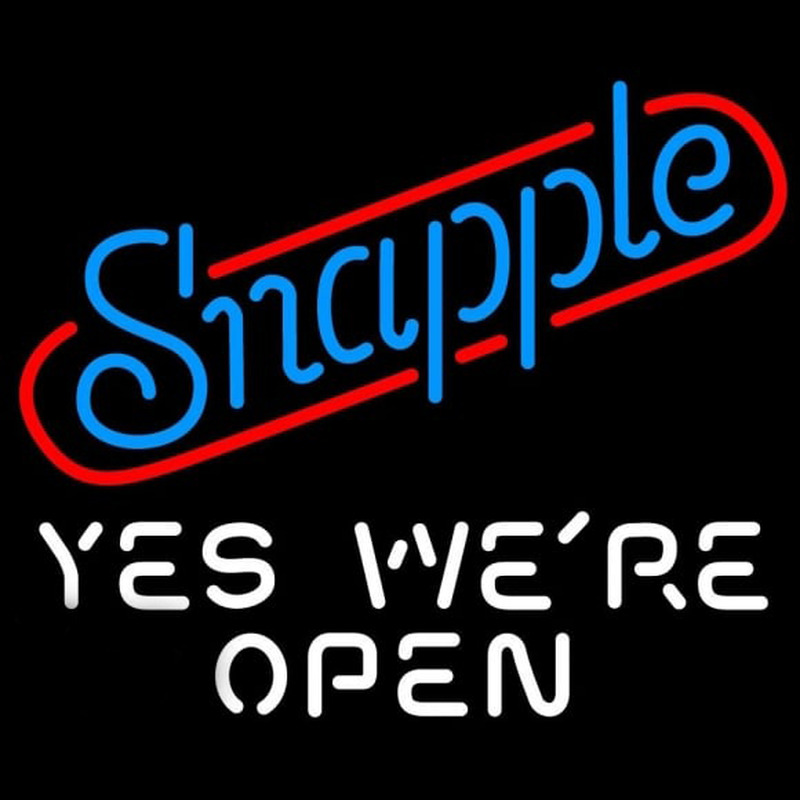Custom Snapple Yes We are Open Neon Sign USA