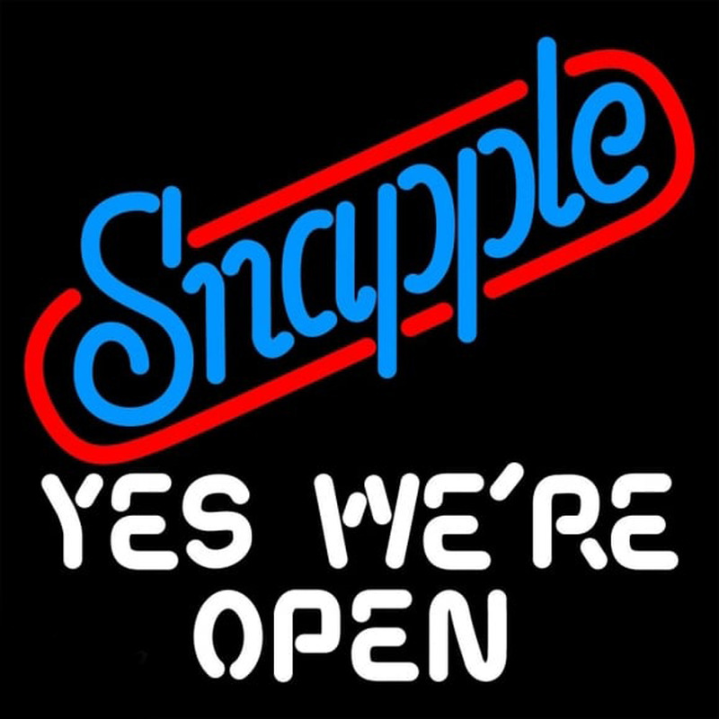 Custom Snapple Yes We are Open Neon Sign USA