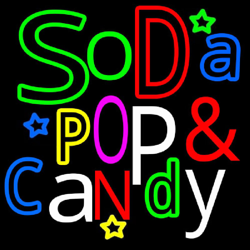 Custom Soda Pop And Candy Neon Sign USA