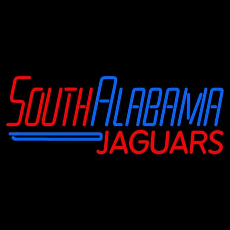 Custom South Alabama Jaguars Wordmark 2008 Pres Logo Ncaa Neon Sign Neon Sign USA