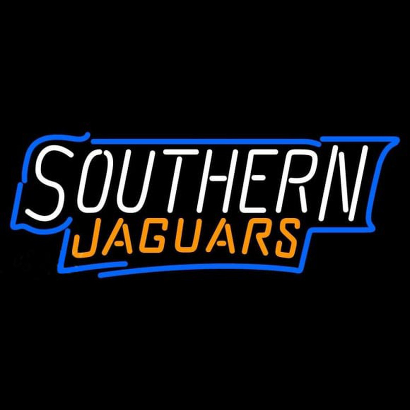 Custom Southern Jaguars Wordmark 2001 Pres Logo Ncaa Neon Sign Neon Sign USA