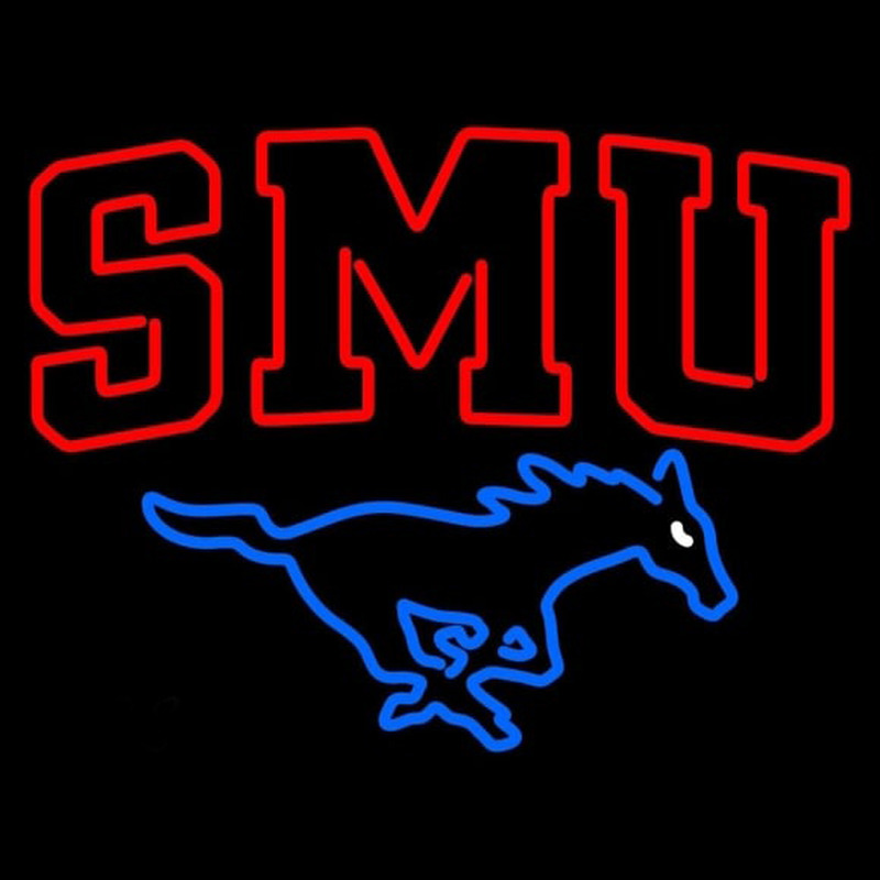 Custom Southern Methodist Mustangs Alternate 1978 2007 Logo Ncaa Neon Sign Neon Sign USA