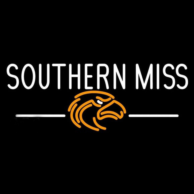 Custom Southern Miss Golden Eagles Wordmark 2003 Pres Logo Ncaa Neon Sign Neon Sign USA