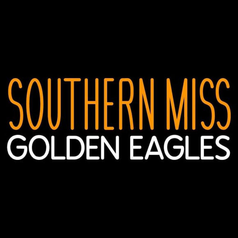 Custom Southern Miss Golden Eagles Wordmark 2003 Pres Logo Ncaa Neon Sign Neon Sign USA