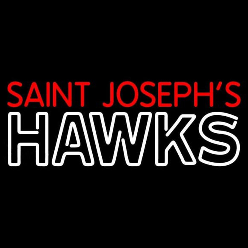 Custom St Josephs Hawks Wordmark 2001 Pres Logo NCAA Neon Sign Neon Sign USA