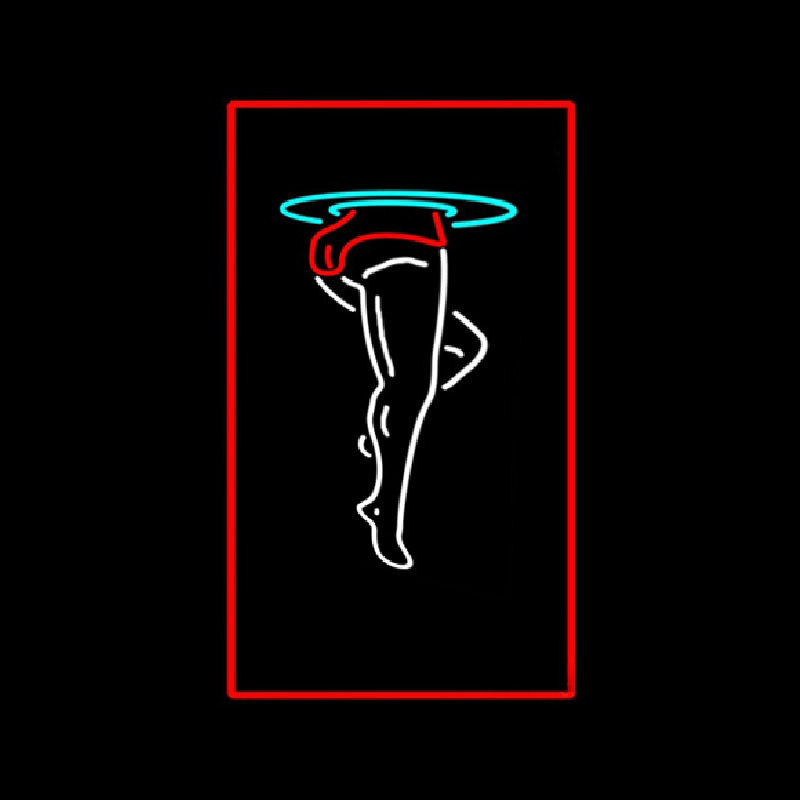 Custom Strip Girl Leg Logo Neon Sign USA