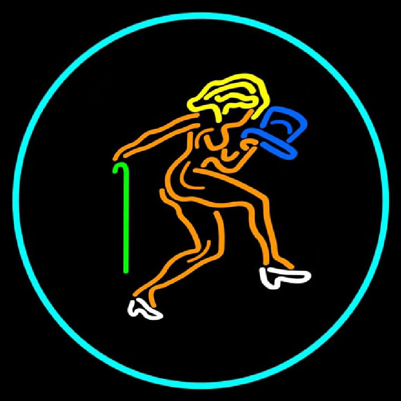 Custom Strip Girl With Hat And Stick Neon Sign USA
