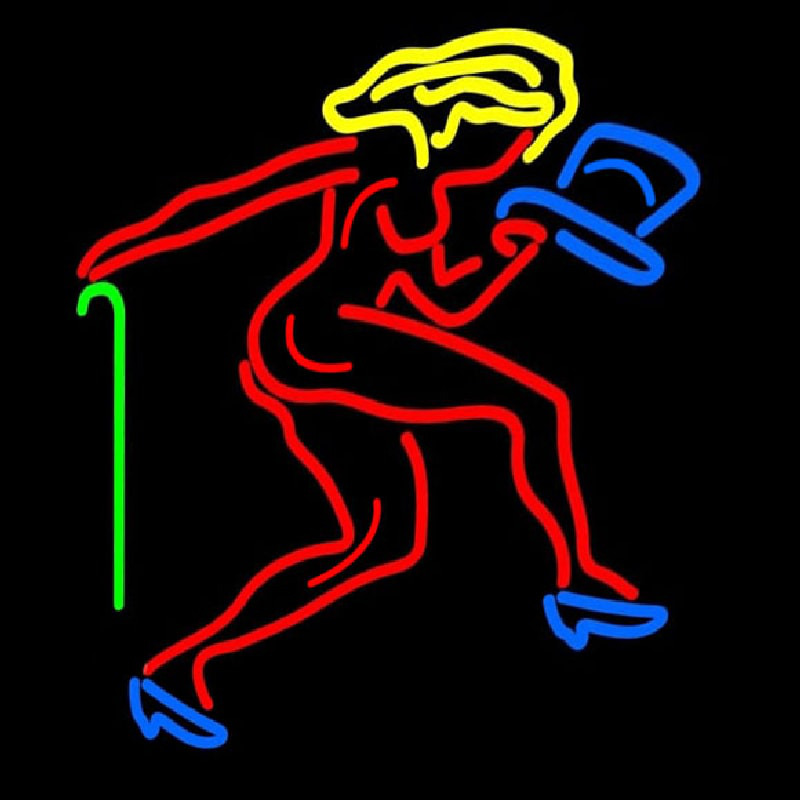 Custom Strip Girl With Hat And Stick Neon Sign USA