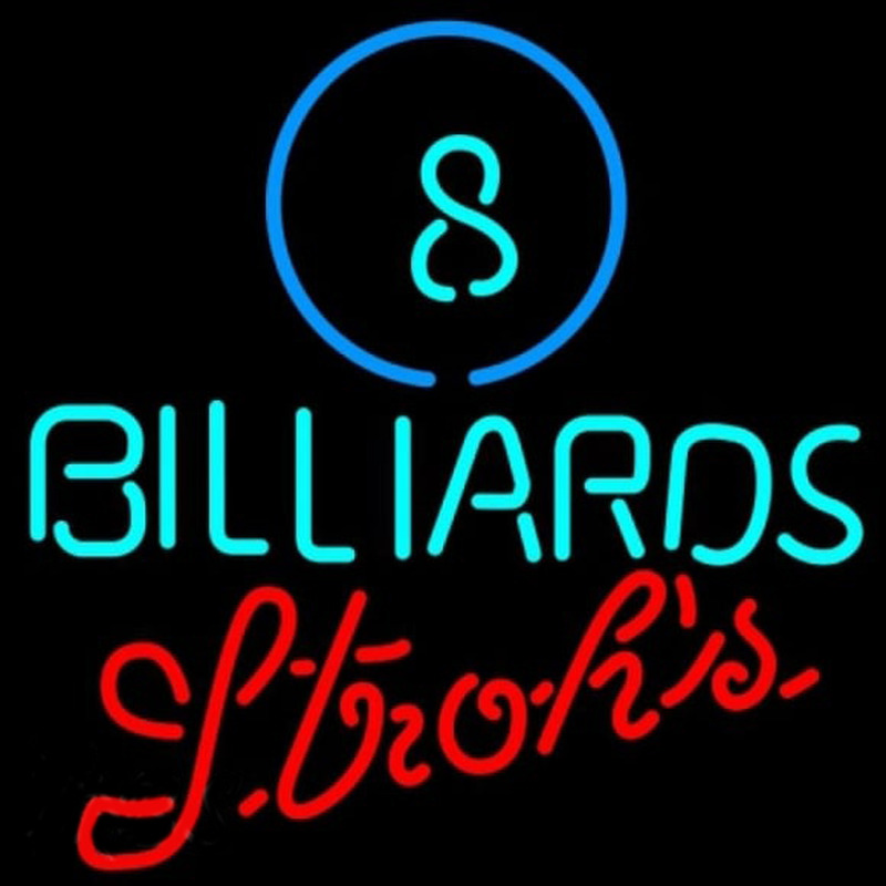 Custom Strohs Ball Billiards Pool Beer Sign Neon Sign USA