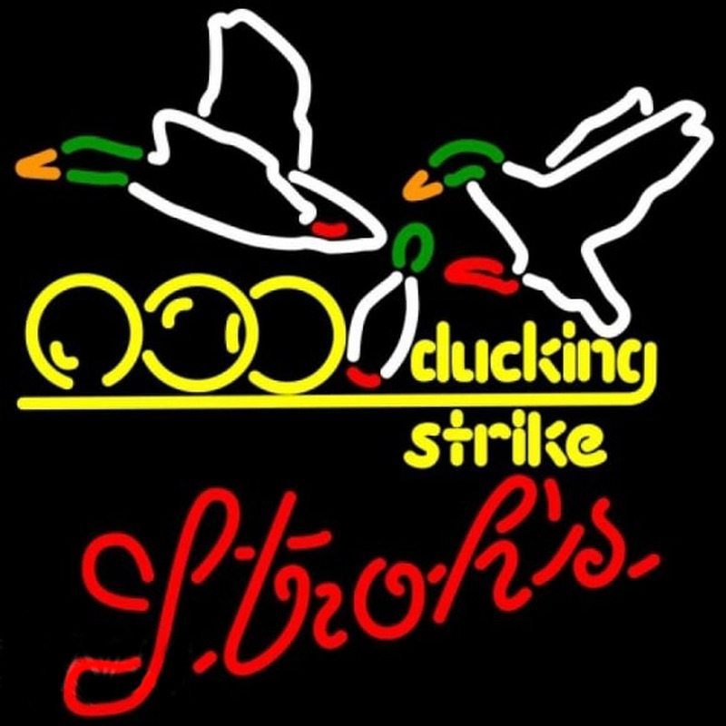 Custom Strohs Bowling Sucking Strike Beer Sign Neon Sign USA