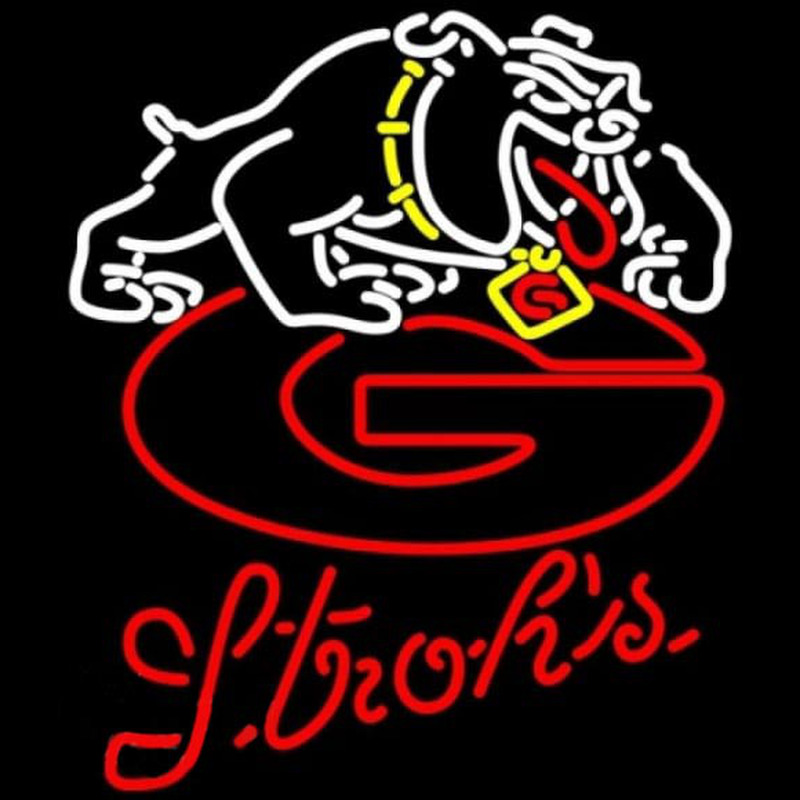 Custom Strohs Georgia Bulldogs Uga Logo University Beer Sign Neon Sign USA