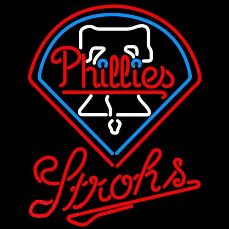Custom Strohs Philadelphia Phillies MLB Beer Sign Neon Sign USA