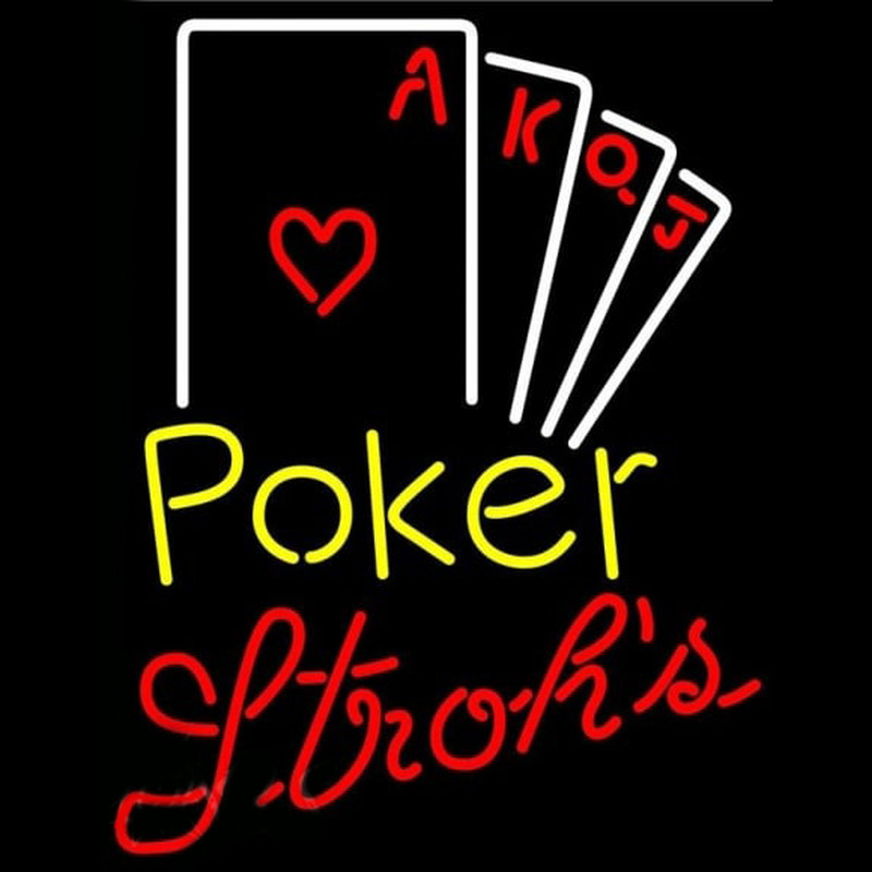 Custom Strohs Poker Ace Series Beer Sign Neon Sign USA
