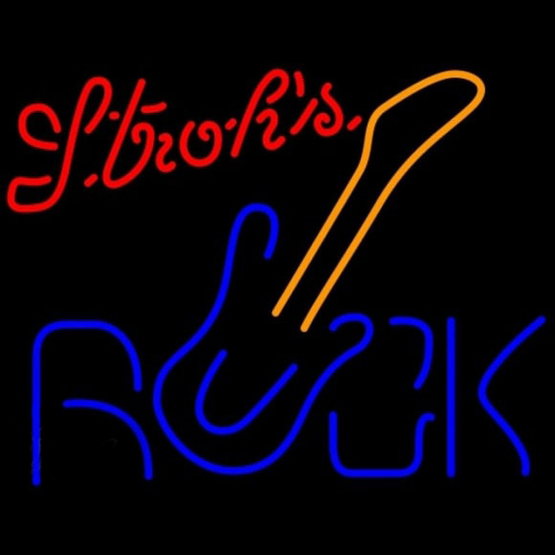 Custom Strohs Rock Guitar Beer Sign Neon Sign USA