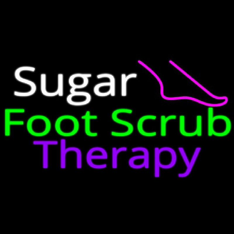 Custom Sugar Foot Scrub Therapy Neon Sign USA