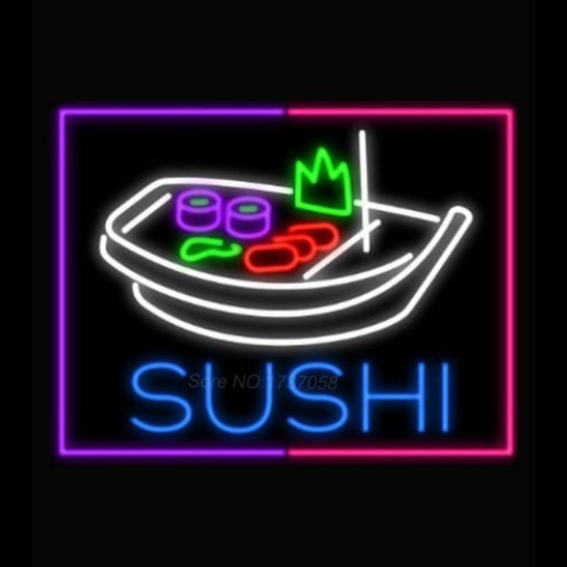 Custom Sushi Boat Neon Sign USA