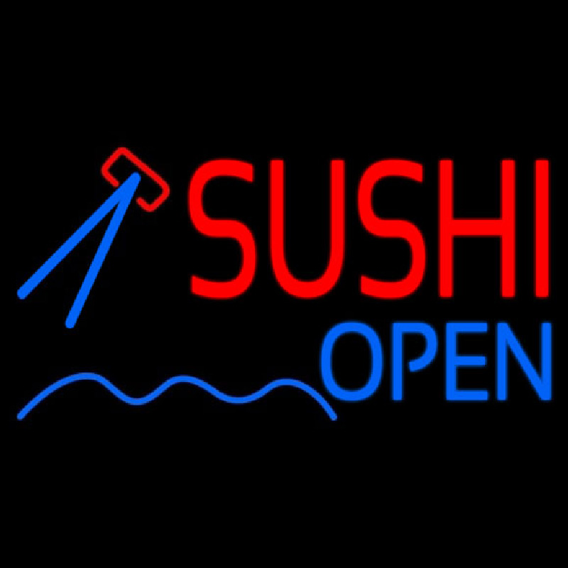 Custom Sushi Open Neon Sign USA