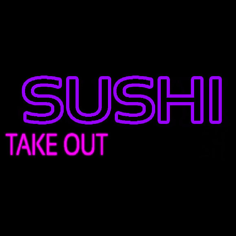 Custom Sushi Take Out Neon Sign USA