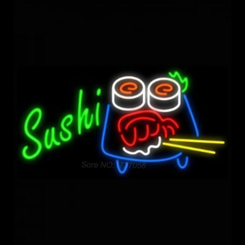 Custom Sushi with Chopsticks Neon Sign USA