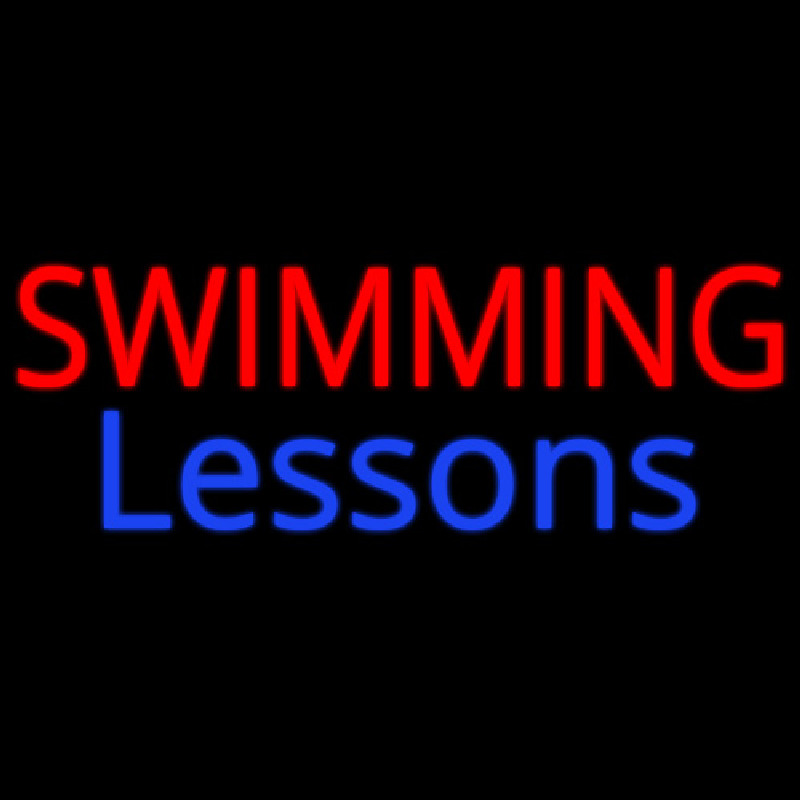 Custom Swimming Lessons Neon Sign USA