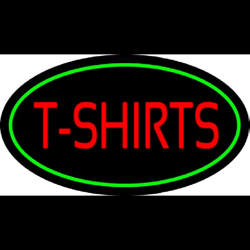 Custom T Shirts Oval Green Neon Sign USA