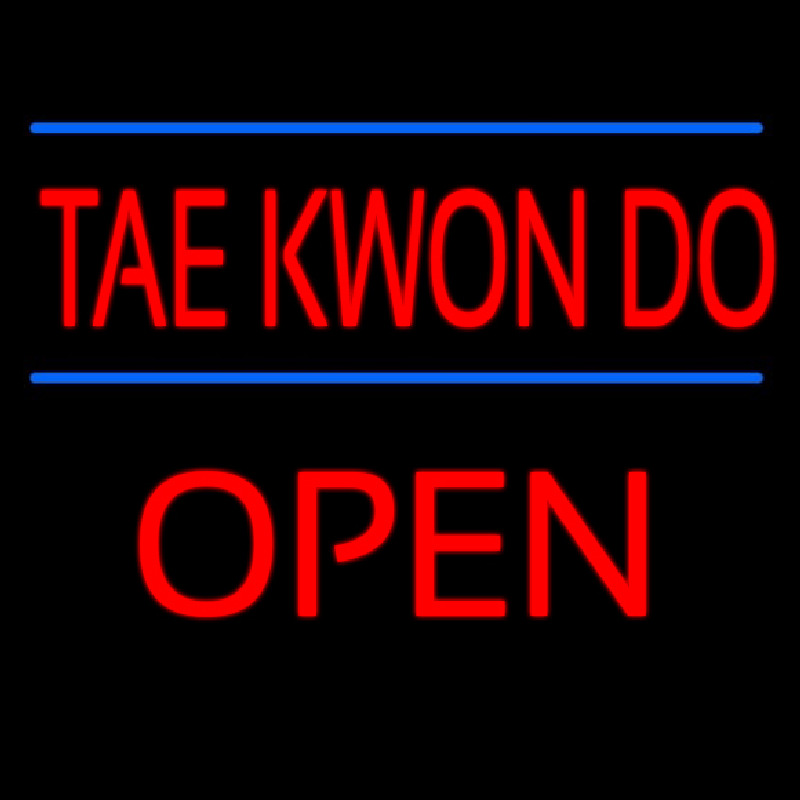 Custom Tae Kwon Do Script2 Open Neon Sign USA