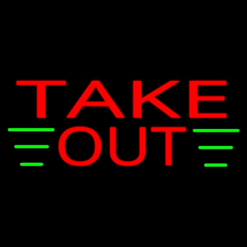 Custom Take Out Neon Sign USA