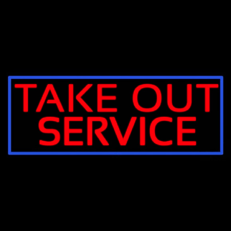 Custom Take Out Service Neon Sign USA