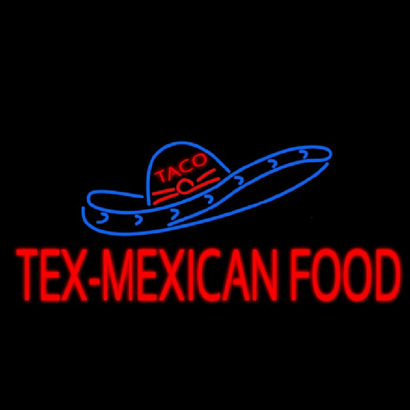 Custom Tex Mexican Food Neon Sign USA