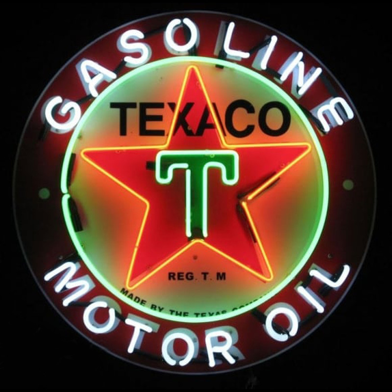 Custom Texico Gasoline Neon Sign USA