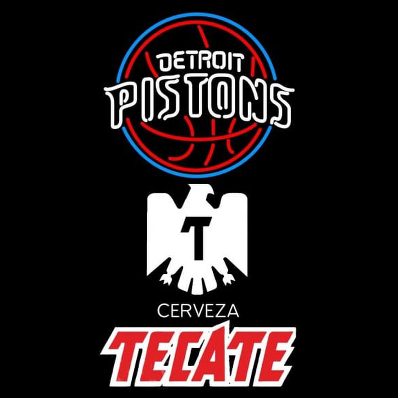 Custom Tecate Detroit Pistons NBA Beer Sign Neon Sign USA