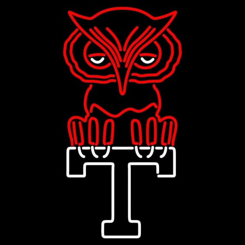 Custom Temple Owls Primary 1960 1971 Logo NCAA Neon Sign Neon Sign USA