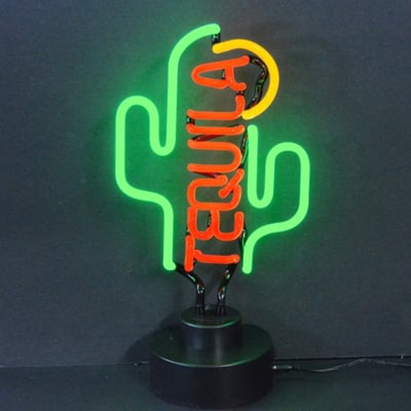 Custom Tequila Cactus Desktop Neon Sign