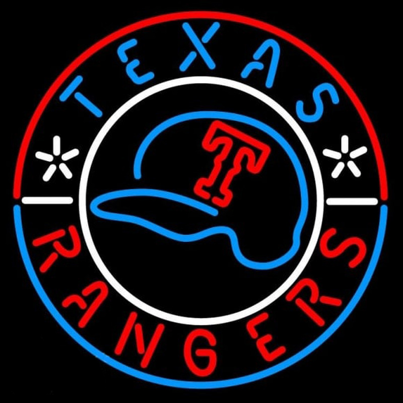 Custom Texas Rangers Baseball Hat MLB Neon Sign USA